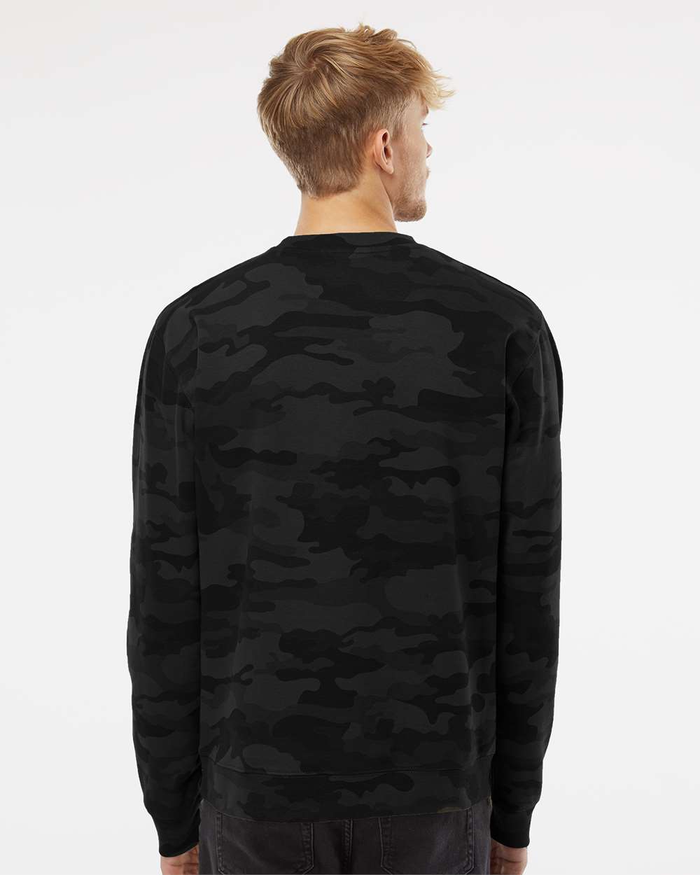 Independent Trading Co. 83676 - Independent Trading Co. SS3000 Unisex Midweight Crewneck Sweatshirt - Black Camo Back
