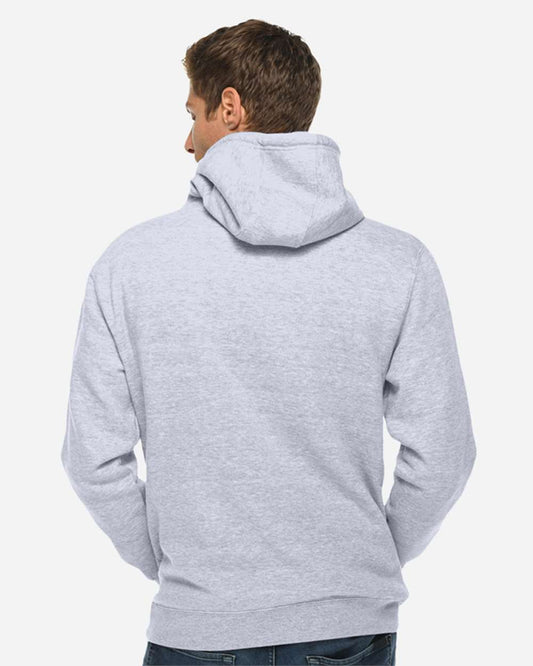 Lane Seven LS14001 - Unisex Premium Pullover Hooded Sweatshirt - Heather Grey Back