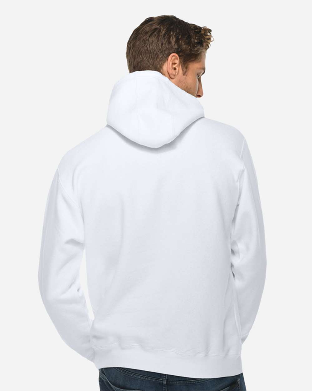 Lane Seven LS14001 - Unisex Premium Pullover Hooded Sweatshirt - White Back