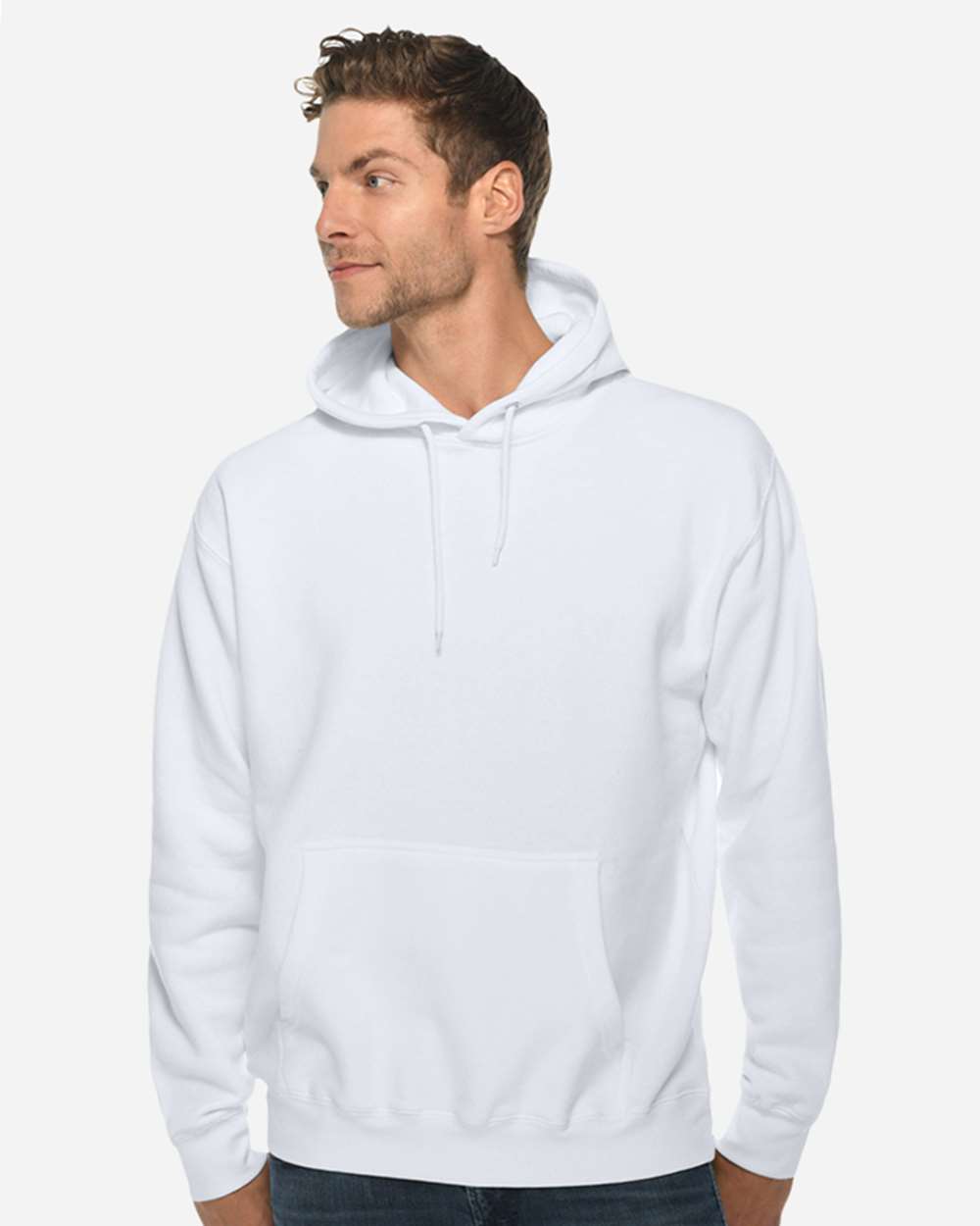 Lane Seven LS14001 - Unisex Premium Pullover Hooded Sweatshirt - White