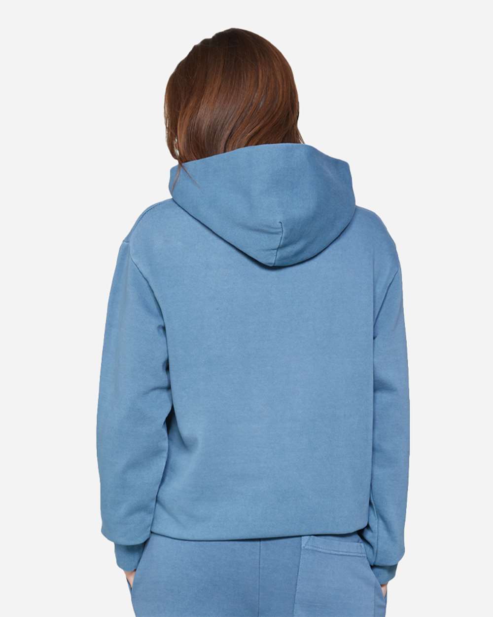 Lane Seven LS16001 - Unisex Urban Pullover Hooded Sweatshirt - Pigment Pebble Blue Back