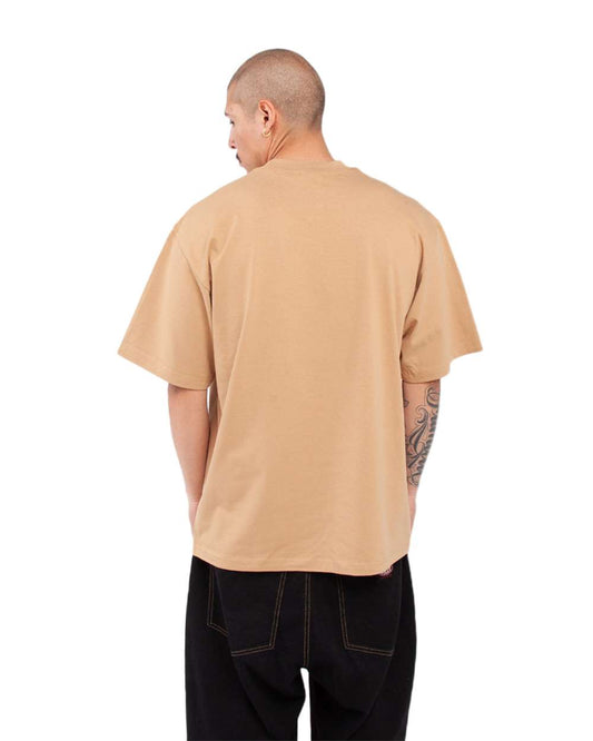 Shaka Wear SHMHSS - Unisex Max Heavyweight T-Shirt - Khaki Back