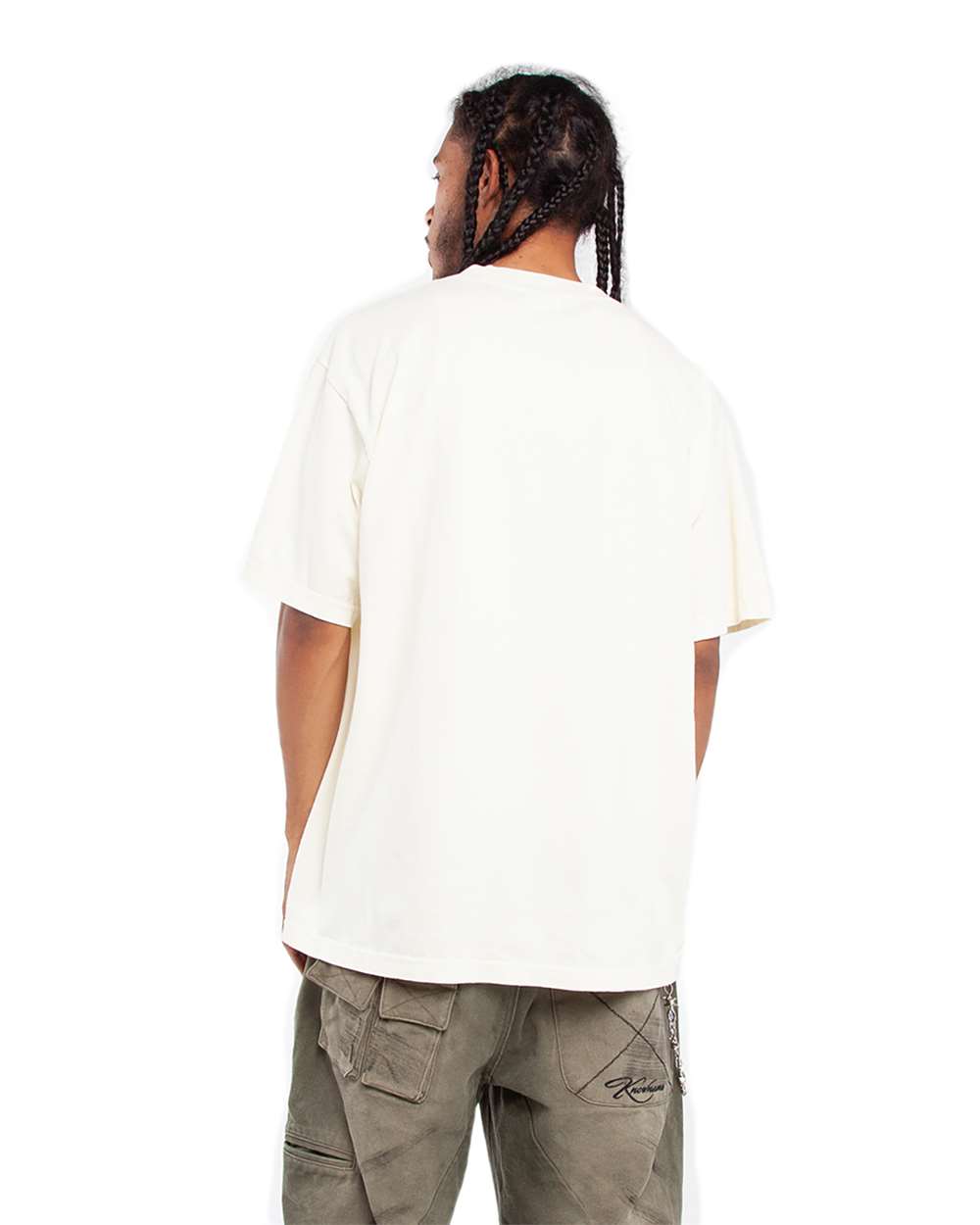 Shaka Wear SHGD - Unisex Max Heavyweight Garment-Dyed T-Shirt - Cream Back