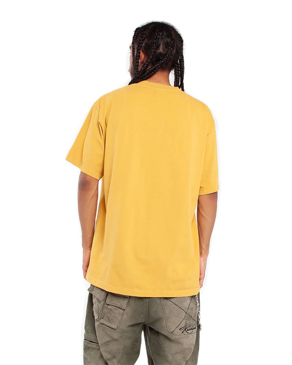 Shaka Wear SHGD - Unisex Max Heavyweight Garment-Dyed T-Shirt - Mustard Back