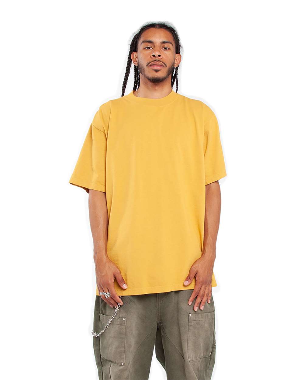 Shaka Wear SHGD - Unisex Max Heavyweight Garment-Dyed T-Shirt - Mustard
