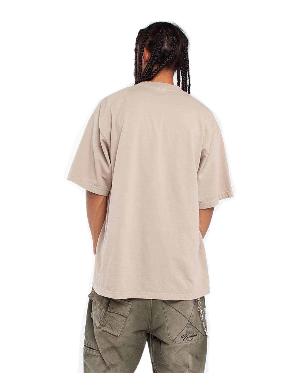 Shaka Wear SHGD - Unisex Max Heavyweight Garment-Dyed T-Shirt - Oatmeal Back