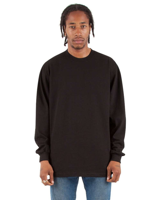 Shaka Wear 275C2 - Shaka Wear SHMHLS Unisex Max Heavyweight Long Sleeve T-Shirt - Black