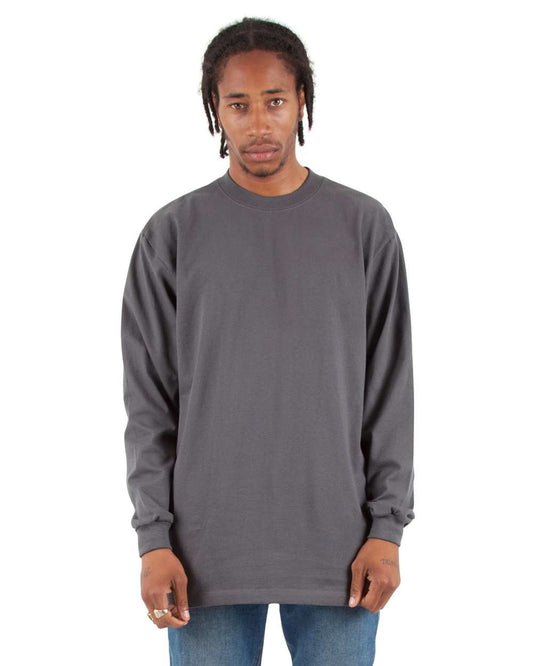Shaka Wear 275C2 - Shaka Wear SHMHLS Unisex Max Heavyweight Long Sleeve T-Shirt - Dark Grey