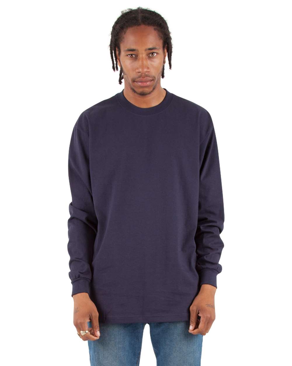 Shaka Wear 275C2 - Shaka Wear SHMHLS Unisex Max Heavyweight Long Sleeve T-Shirt - Navy