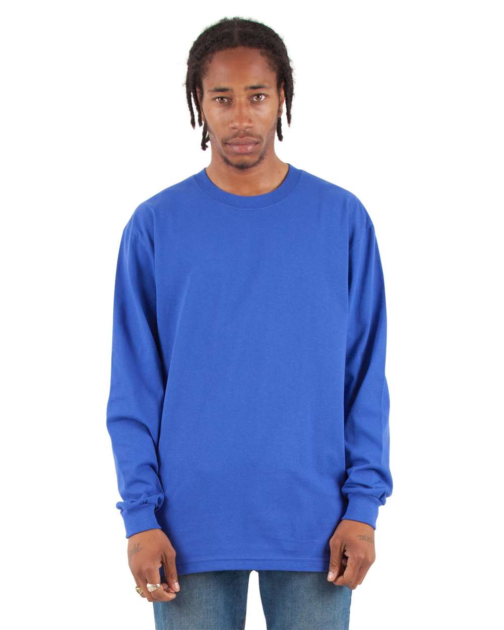 Shaka Wear SHMHLS - Unisex Max Heavyweight Long Sleeve T-Shirt - Royal