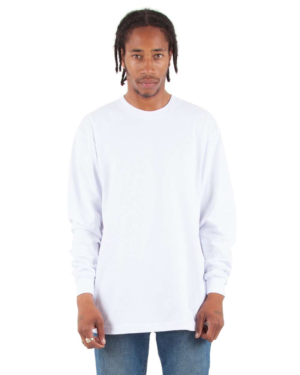 Shaka Wear 275C2 - Shaka Wear SHMHLS Unisex Max Heavyweight Long Sleeve T-Shirt - White