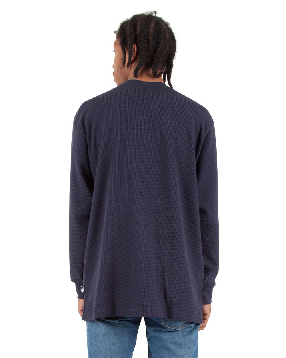 Shaka Wear 298C2 - Shaka Wear SHTHRM Unisex Heavyweight Thermal Long Sleeve T-Shirt - Navy Back