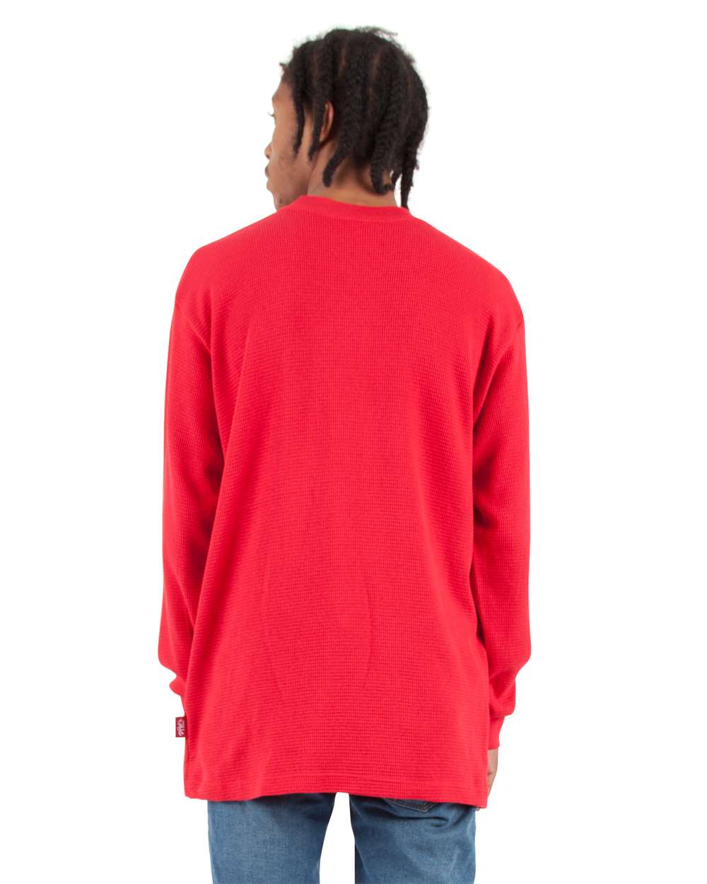 Shaka Wear SHTHRM - Unisex Heavyweight Thermal Long Sleeve T-Shirt - Red Back