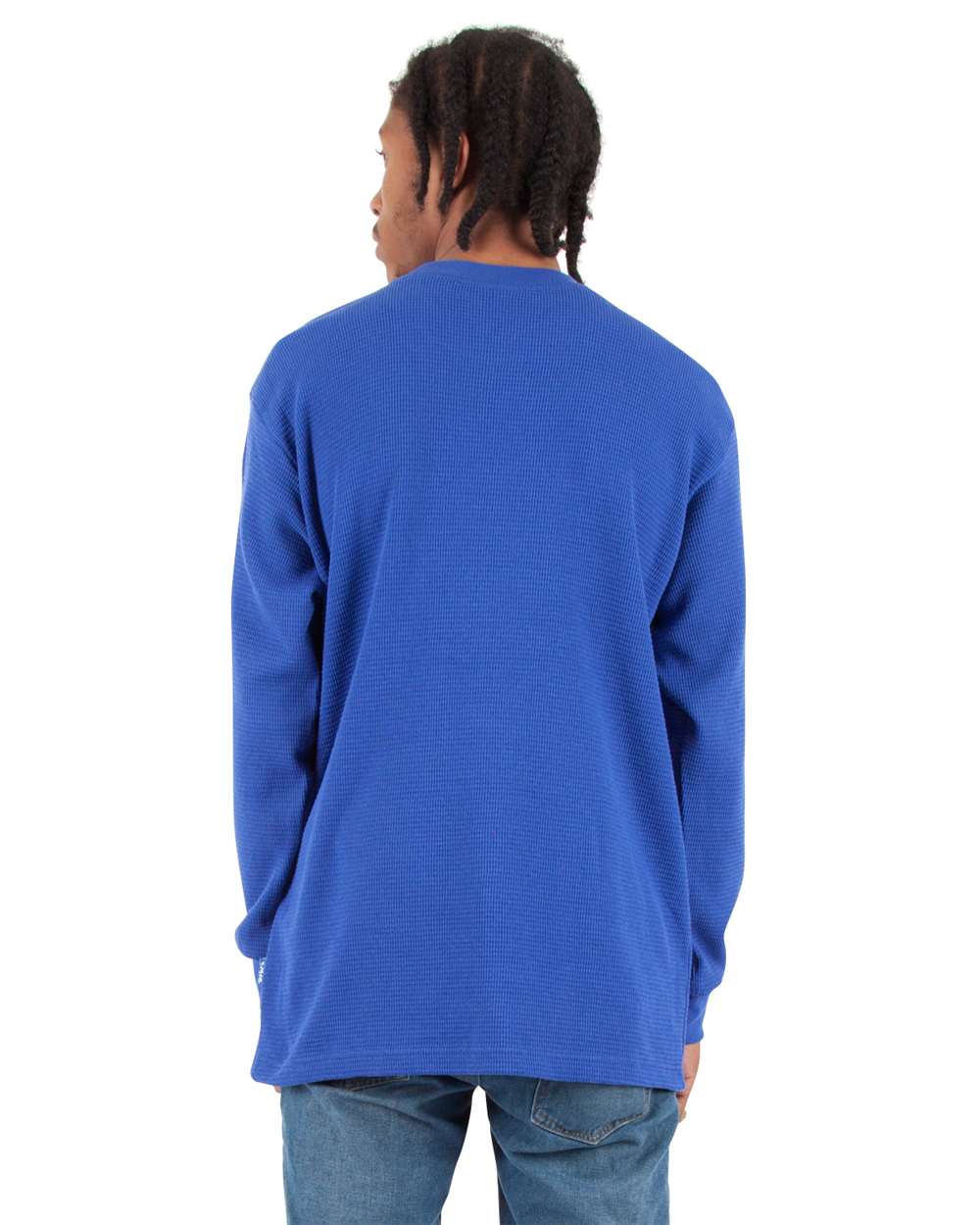 Shaka Wear 298C2 - Shaka Wear SHTHRM Unisex Heavyweight Thermal Long Sleeve T-Shirt - Royal Back