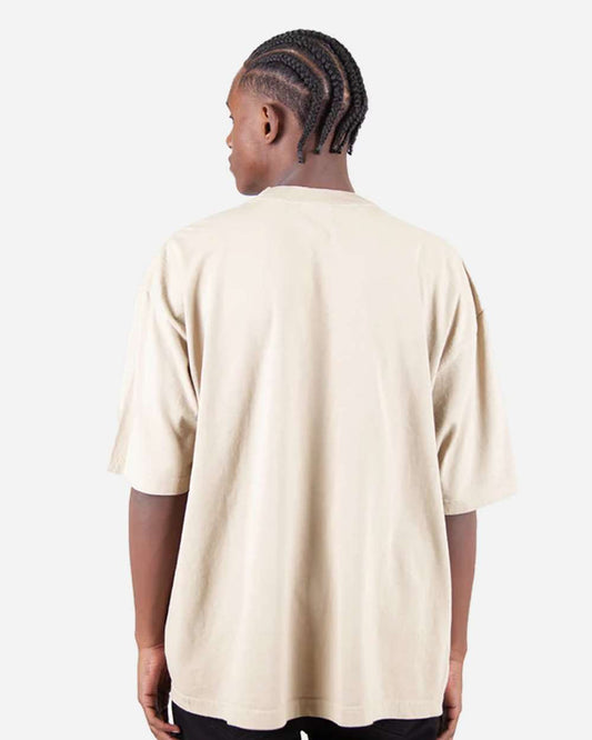 Shaka Wear SHGDD - Unisex Max Heavyweight Garment-Dyed Drop Shoulder T-Shirt - Cream Back