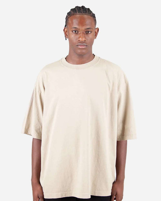 Shaka Wear SHGDD - Unisex Max Heavyweight Garment-Dyed Drop Shoulder T-Shirt - Cream
