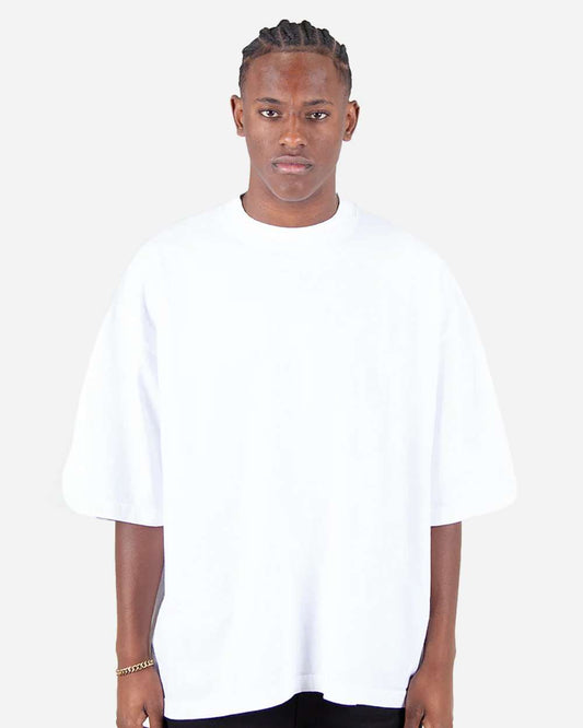 Shaka Wear SHGDD - Unisex Max Heavyweight Garment-Dyed Drop Shoulder T-Shirt - White