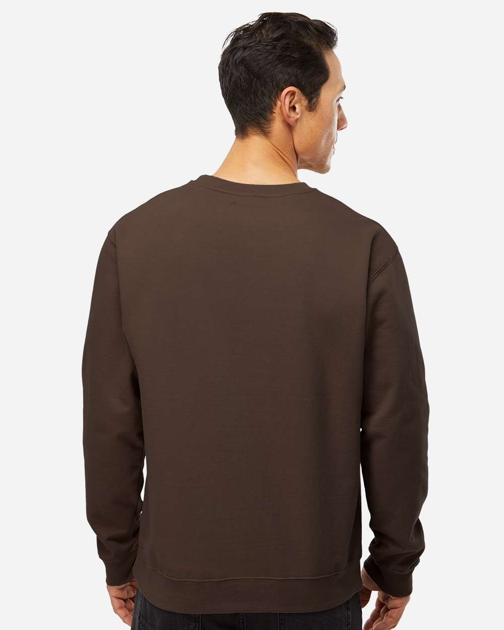 Independent Trading Co. 83676 - Independent Trading Co. SS3000 Unisex Midweight Crewneck Sweatshirt - Brown Back