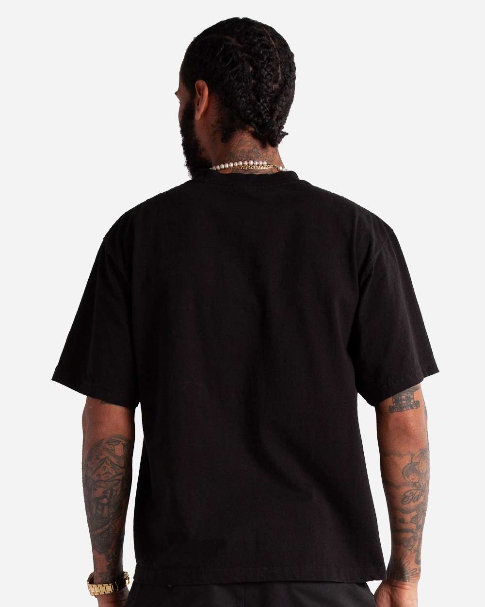 Shaka Wear SHMCS - Unisex Max Heavyweight Cropped T-Shirt - Black Back