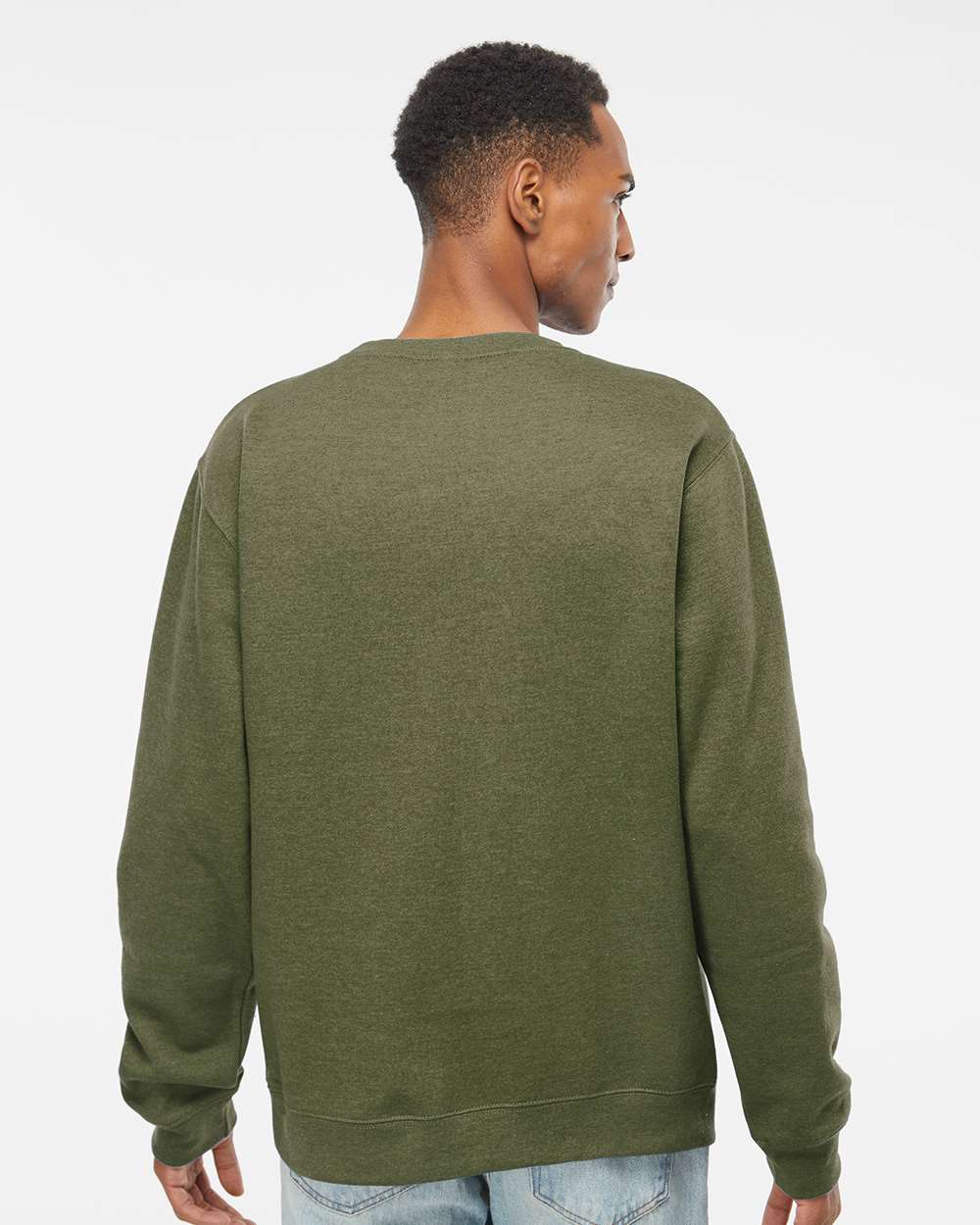 Independent Trading Co. 83676 - Independent Trading Co. SS3000 Unisex Midweight Crewneck Sweatshirt - Army Heather Back
