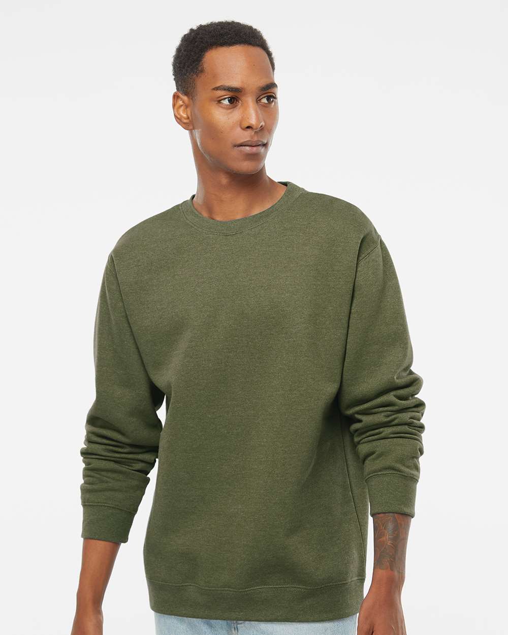 Independent Trading Co. 83676 - Independent Trading Co. SS3000 Unisex Midweight Crewneck Sweatshirt - Army Heather