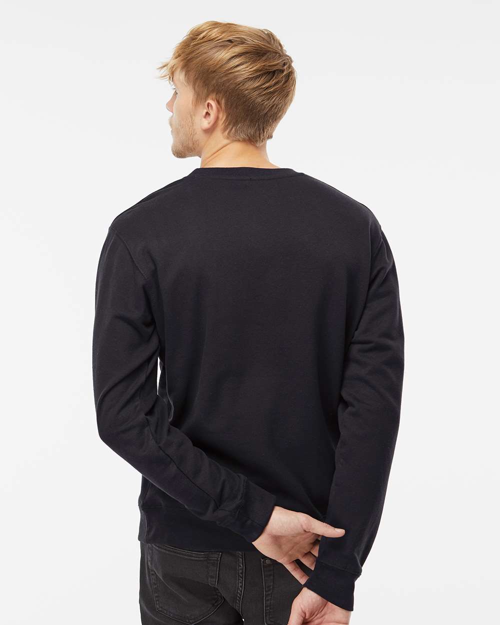 Independent Trading Co. 83676 - Independent Trading Co. SS3000 Unisex Midweight Crewneck Sweatshirt - Black Back