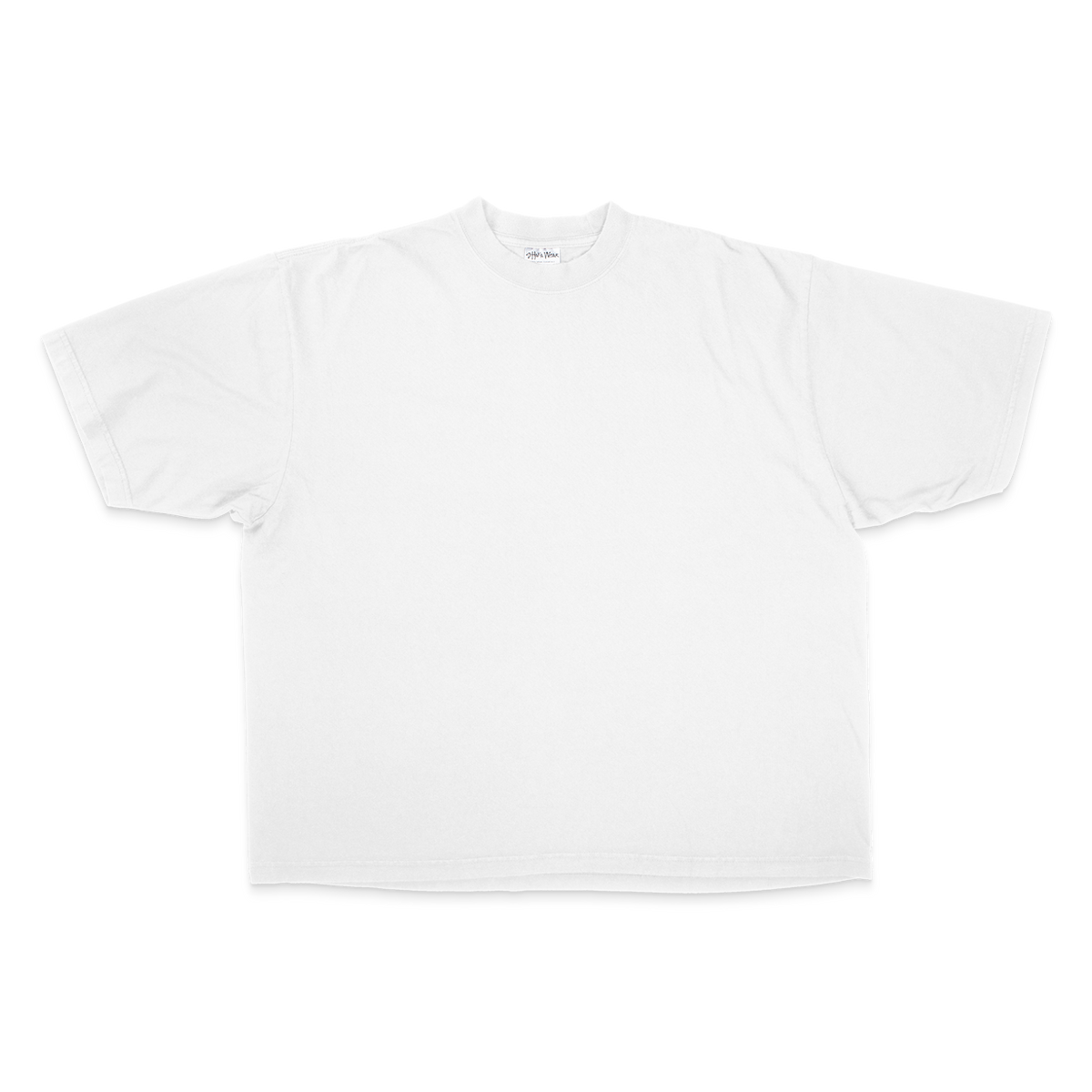 White Shaka Wear Adult Garment-Dyed Drop-Shoulder T-Shirt